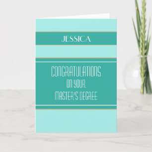 Congrats Master's degree Card