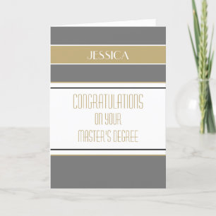 Congrats Master's degree Graduation card