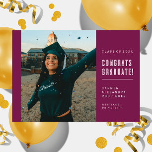 CONGRATS MINIMALISTES MODERNES INVITATION DIPLÔMÉE