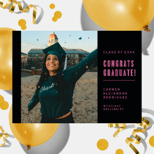 CONGRATS MINIMALISTES MODERNES INVITATION DIPLÔMÉE