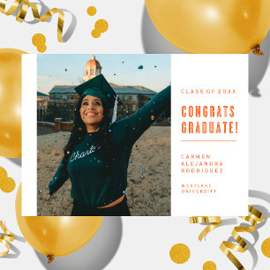 CONGRATS MINIMALISTES MODERNES INVITATION DIPLÔMÉE
