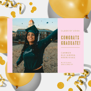 CONGRATS MINIMALISTES MODERNES INVITATION DIPLÔMÉE