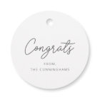 Congrats Modern Elegant Simple Chic Family Name