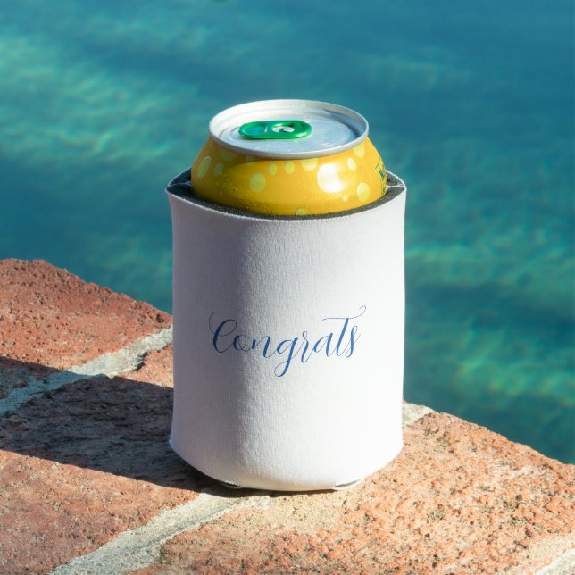 congrats name blue stylish graduation date year can cooler (In Situ Pool)