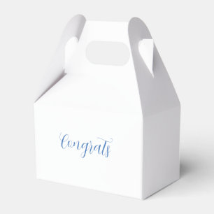 congrats name blue stylish graduation date year favor box