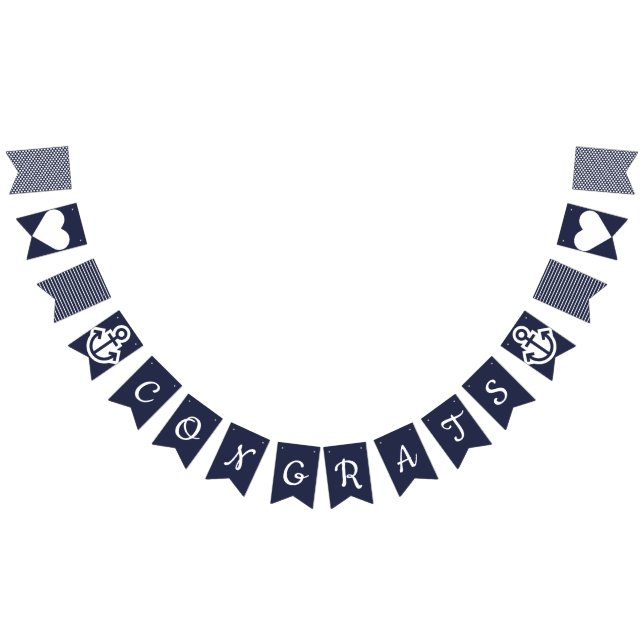 Congrats Nautical Bunting Flags (All)
