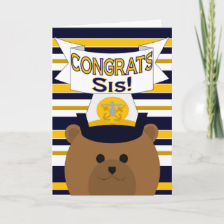 Congrats Navy Sister / Sis Card