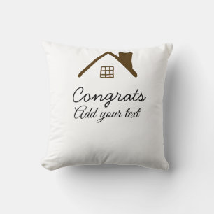 Congrats new home owner real estate inauguration t throw pillow
