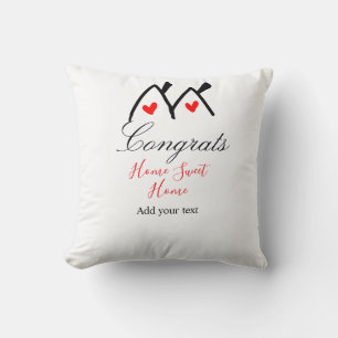 Congrats new home owner real estate inauguration t throw pillow