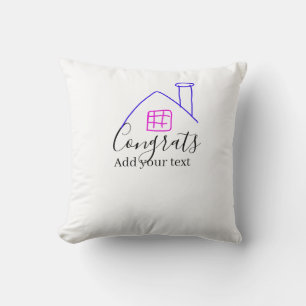 Congrats new home owner real estate inauguration t throw pillow