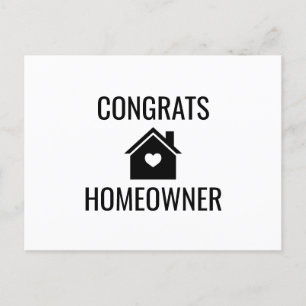 Congrats New Homeowner Real Estate Postcard
