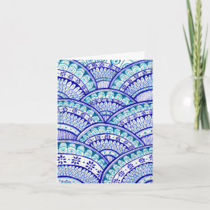 Congrats New Mom It's A Boy Damask Indian Mandala Card