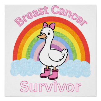 Congrats on Being a Breast Cancer Survivor Poster