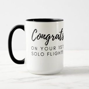 Congrats on first solo - customizable mug