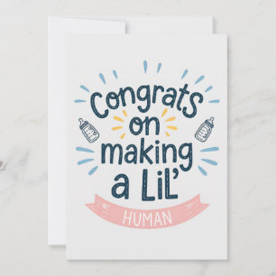 Congrats On Making A Lil' Human Funny Pregnancy Holiday Card