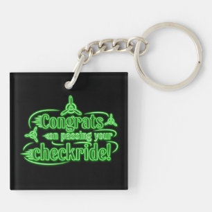 Congrats on passing your checkride! keychain