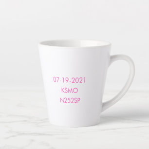 Congrats on solo flight - customizable latte mug