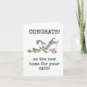 Congrats on the New Home for Your Cats Card