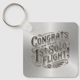 Congrats on your 1st solo flight keychain