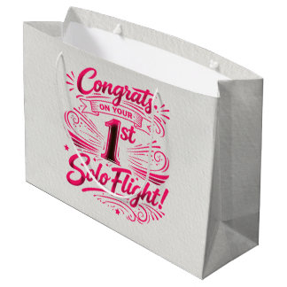 Congrats on your 1st Solo Flight Large Gift Bag