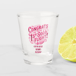 Congrats on your 1st Solo Flight Shot Glass