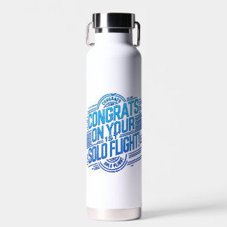 Congrats on your 1st Solo Flight! Water Bottle