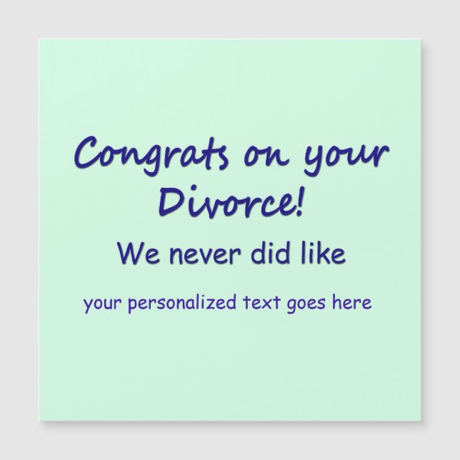 Congrats on your Divorce (Front)