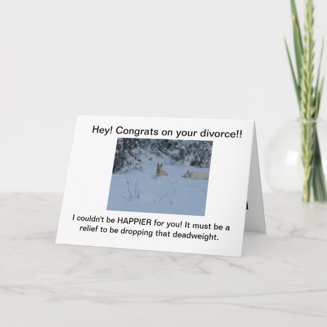 Congrats on your DIVORCE! Card (Front)