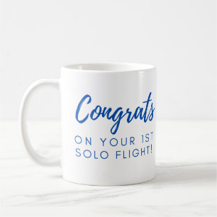 Congrats on your first solo - customizable coffee mug
