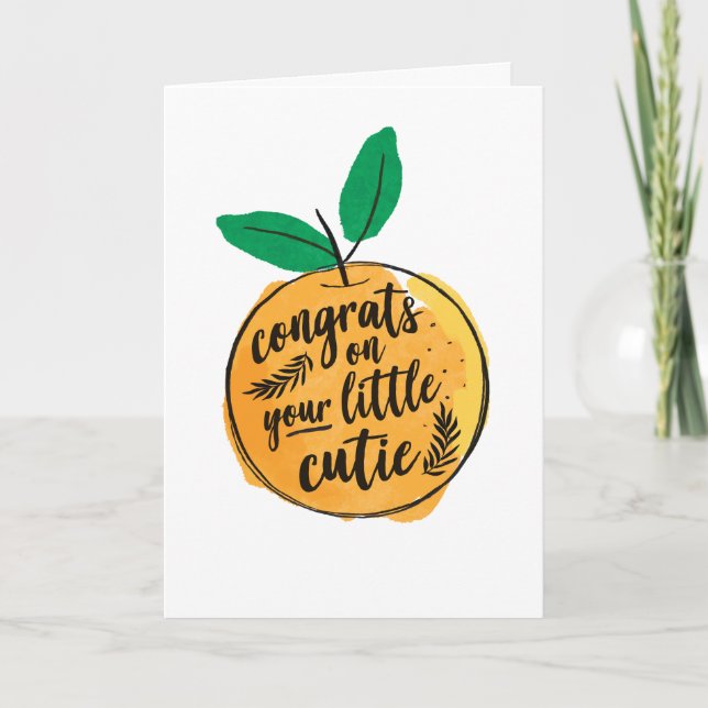 Congrats on Your Little Cutie Baby Shower Card (Front)