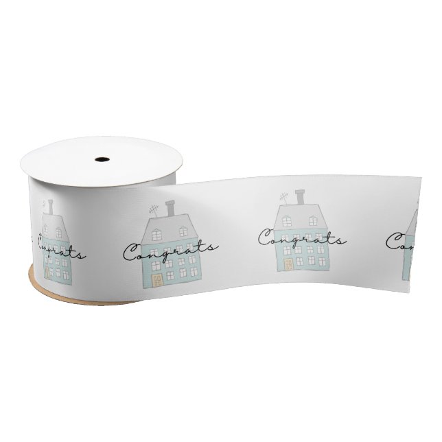 Congrats On Your New Home Ribbon  Satin Ribbon (Spool)