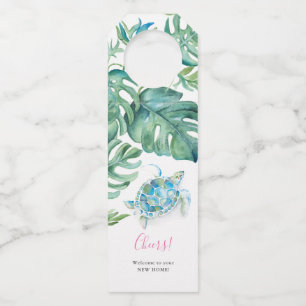 Congrats On Your New Home Tropical Wine Tag