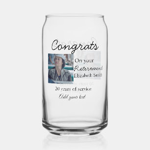 Congrats on your retirement add photo name date mi can glass