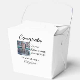 Congrats on your retirement add photo name date mi favor box