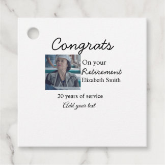 Congrats on your retirement add photo name date mi favour tags