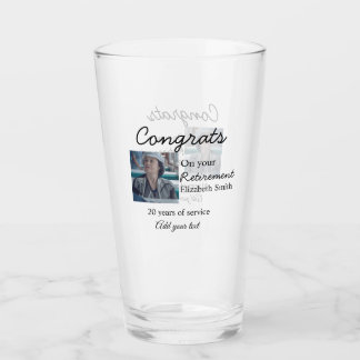 Congrats on your retirement add photo name date mi glass
