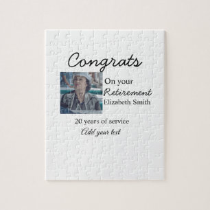 Congrats on your retirement add photo name date mi jigsaw puzzle