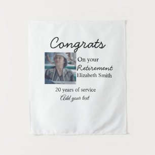 Congrats on your retirement add photo name date mi tapestry