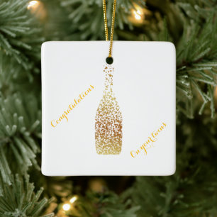 Congrats on your twins ceramic ornament