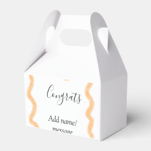 Congrats orange spiral Spanish border boho retro n Favor Box