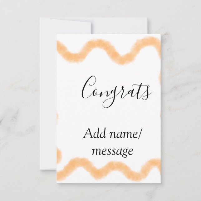 Congrats orange spiral Spanish border boho retro n Thank You Card (Front)