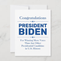 Congrats President Biden Most Voted Candidate