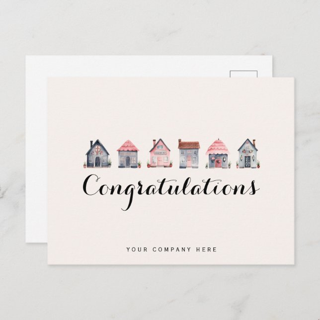 Congrats Real Estate New Homeowner Postcard (Front/Back)