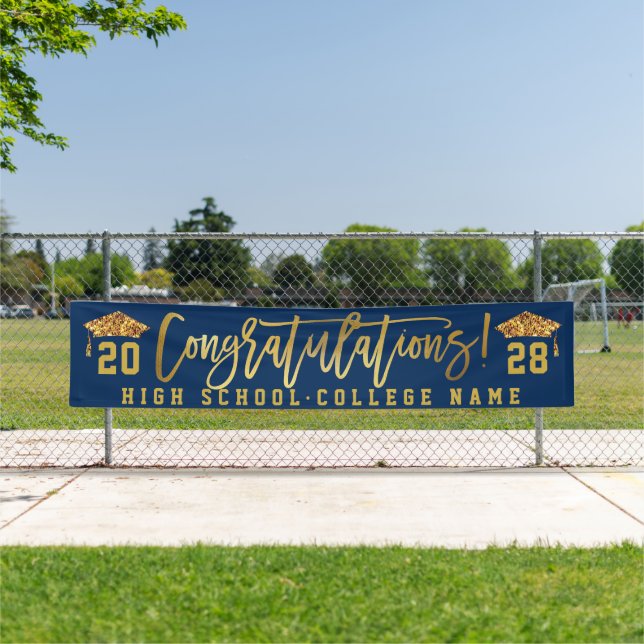 Congrats the Graduates Custom School Graduation Banner (Insitu)