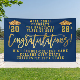 Congrats the Graduates Custom School Graduation Banner