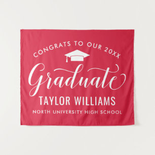 Congrats to Our 2023 Graduate Red Graduation Tapestry