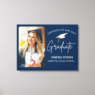 Congrats to Our 202x Graduate Navy  Canvas Print