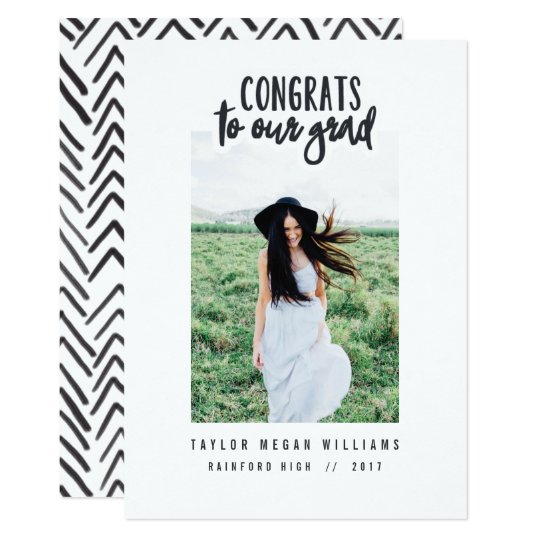 congrats to our grad (cropped image) card