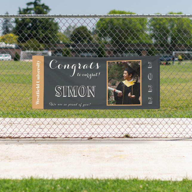 Congrats to Our Grad Metallic Charcol Banner (Insitu)