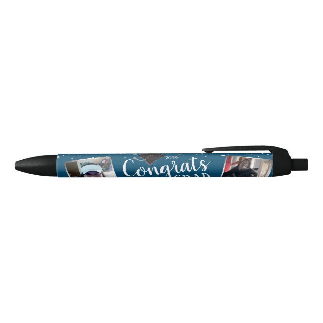 Congrats to the Grad Photo Custom Black Ink Pen (Top)